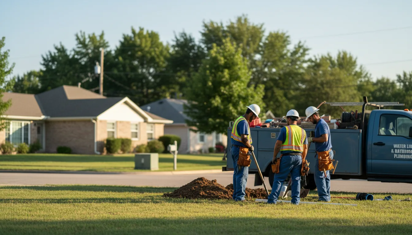 Residential water line and bathroom plumbing service in De Witt, AR